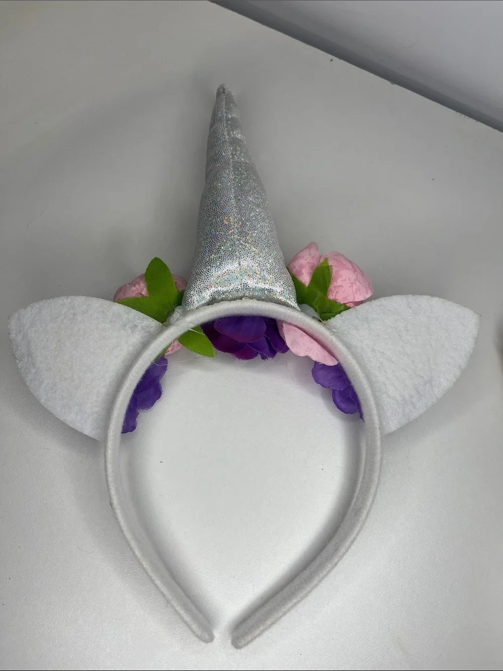Unicorn Headband Set - Silver & Gold & Rainbow & Flowers - 2